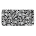 Monochrome Skull Flowers Pattern Print Towel