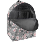 Monochrome Spring Floral Print Backpack