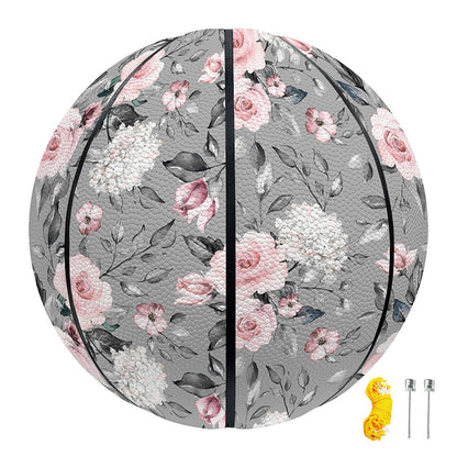 Monochrome Spring Floral Print Basketball