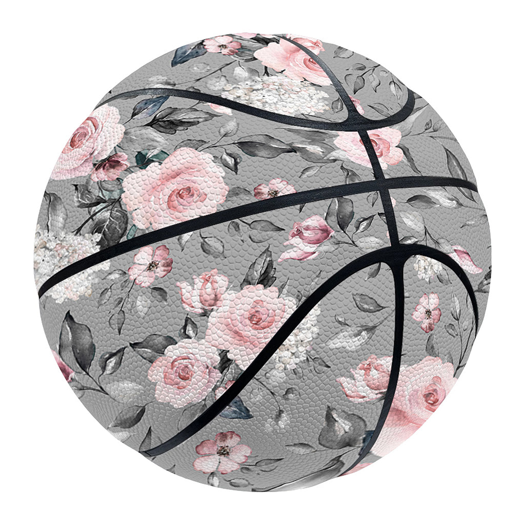 Monochrome Spring Floral Print Basketball