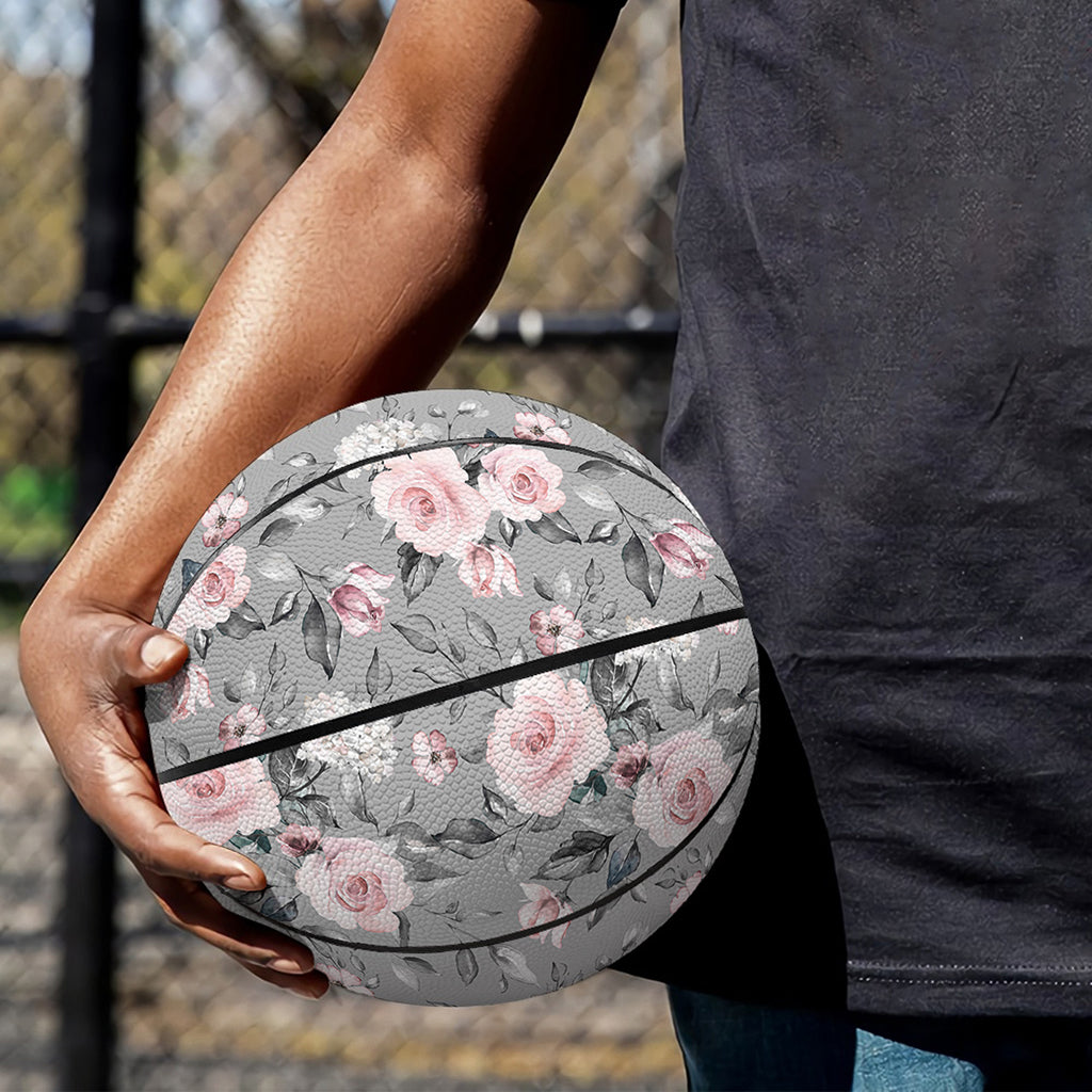 Monochrome Spring Floral Print Basketball