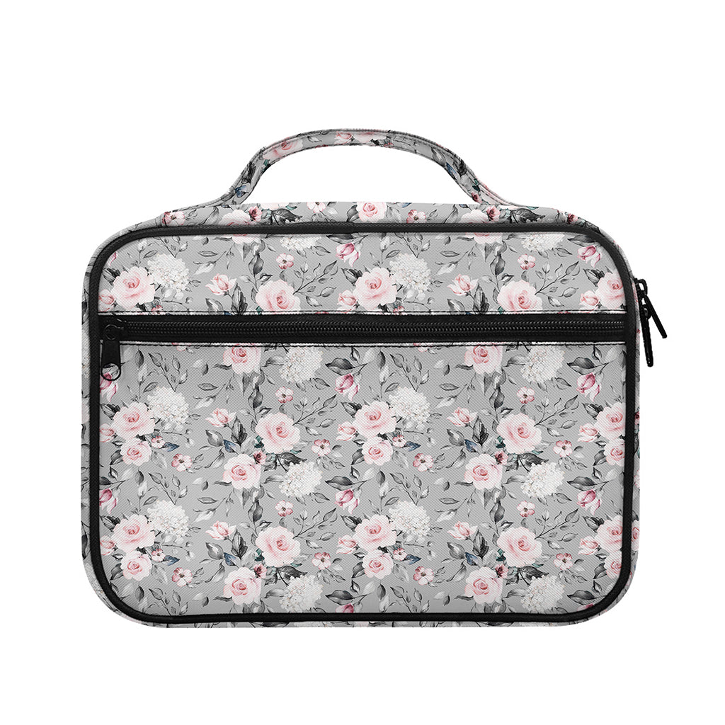 Monochrome Spring Floral Print Briefcase Bible Bag