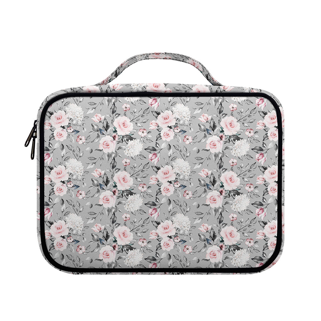 Monochrome Spring Floral Print Briefcase Bible Bag