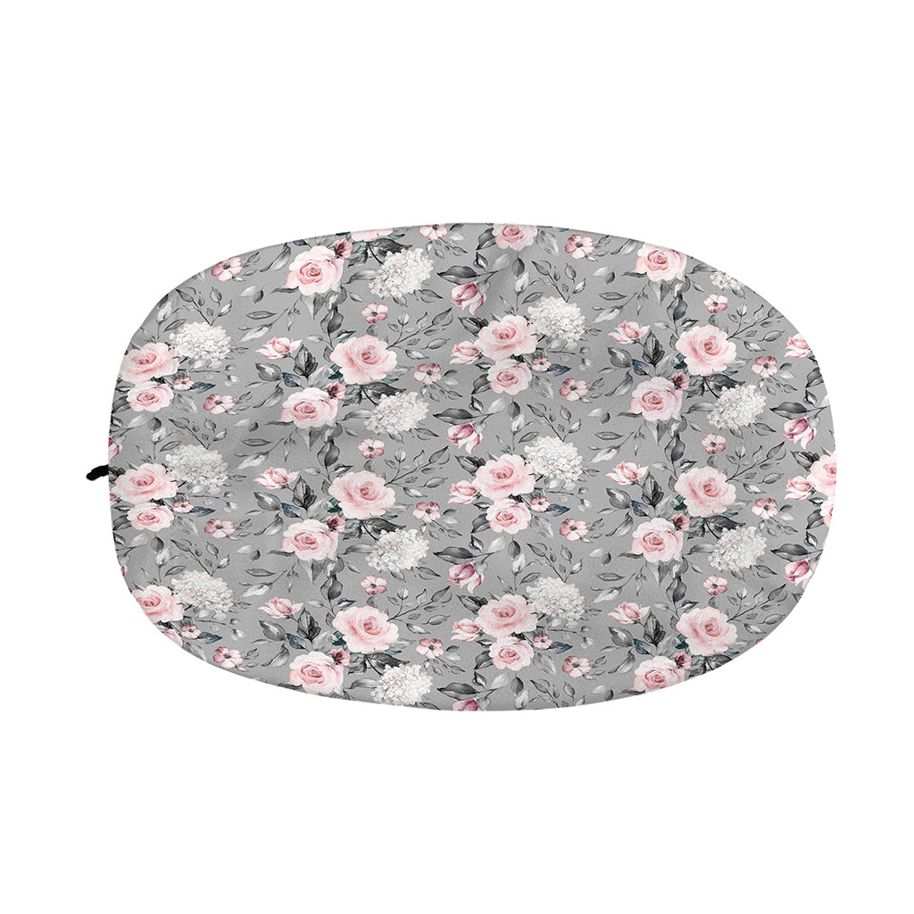 Monochrome Spring Floral Print Car Side Mirror Covers
