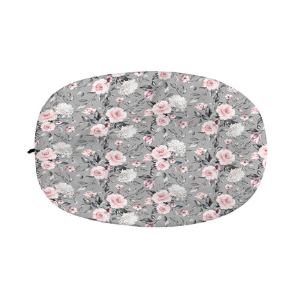 Monochrome Spring Floral Print Car Side Mirror Covers