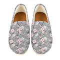 Monochrome Spring Floral Print Casual Shoes