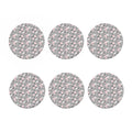 Monochrome Spring Floral Print Coaster Set