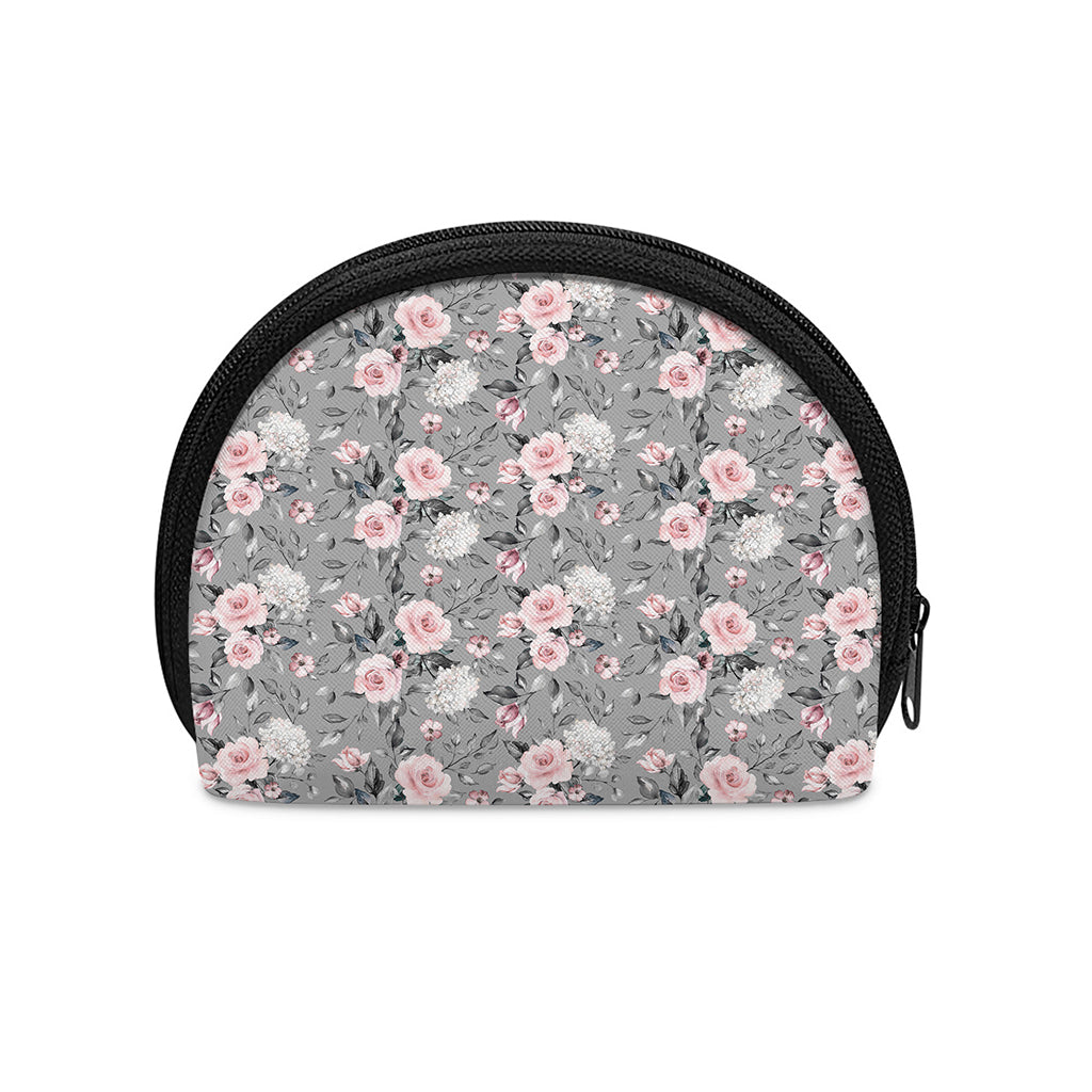 Monochrome Spring Floral Print Coin Purse