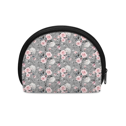 Monochrome Spring Floral Print Coin Purse