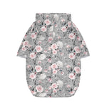 Monochrome Spring Floral Print Dog Zip Up Hoodie