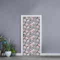 Monochrome Spring Floral Print Door Sticker