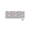 Monochrome Spring Floral Print Extended Mouse Pad