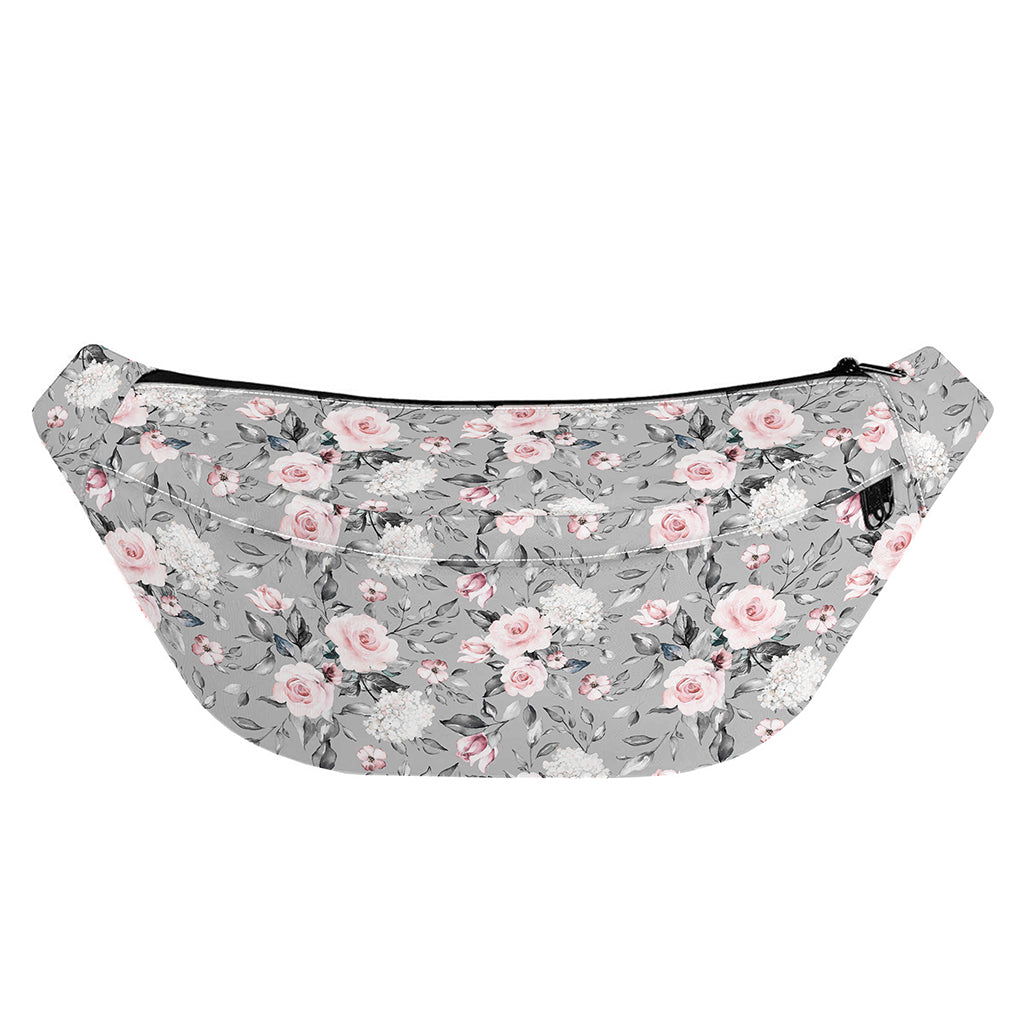 Monochrome Spring Floral Print Fanny Pack