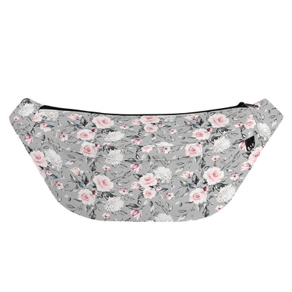 Monochrome Spring Floral Print Fanny Pack