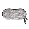 Monochrome Spring Floral Print Glasses Case