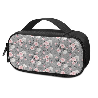 Monochrome Spring Floral Print Insulin Cooler Travel Case