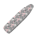 Monochrome Spring Floral Print Ironing Board Cover