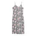 Monochrome Spring Floral Print Jersey Midi Cami Dress