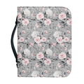 Monochrome Spring Floral Print Leather Bible Cover