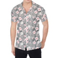 Monochrome Spring Floral Print Men's Shirt