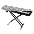 Monochrome Spring Floral Print Piano Keyboard Cover