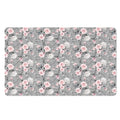 Monochrome Spring Floral Print Polyester Doormat