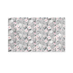 Monochrome Spring Floral Print Polyester Flag