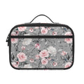 Monochrome Spring Floral Print Portable Lunch Bag