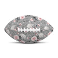 Monochrome Spring Floral Print Rugby Ball