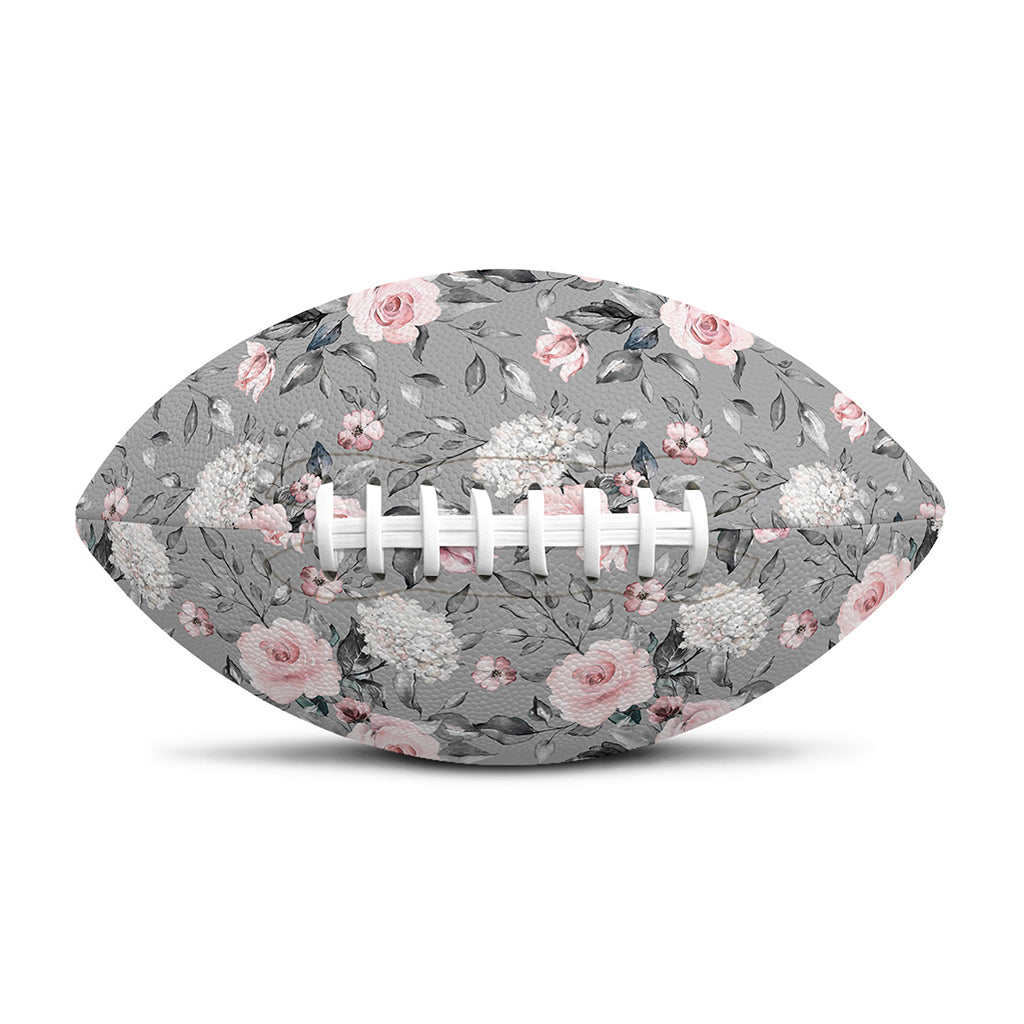 Monochrome Spring Floral Print Rugby Ball