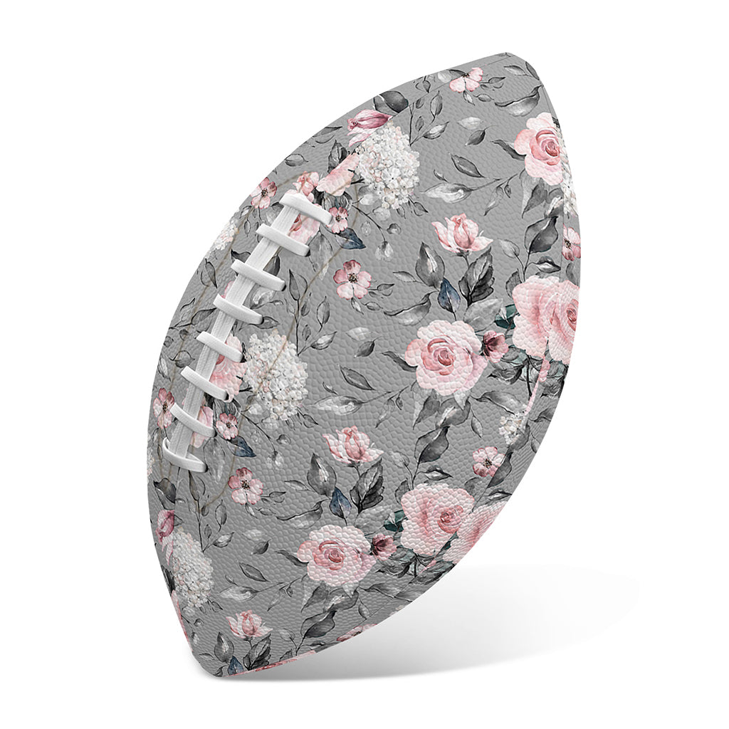 Monochrome Spring Floral Print Rugby Ball