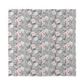 Monochrome Spring Floral Print Silk Bandana