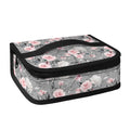 Monochrome Spring Floral Print Small Lunch Bag