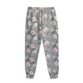 Monochrome Spring Floral Print Sweatpants