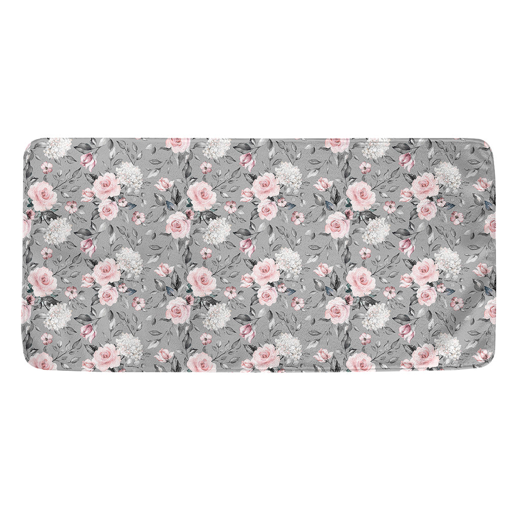 Monochrome Spring Floral Print Towel