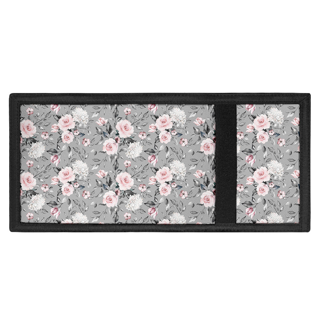 Monochrome Spring Floral Print Trifold Wallet