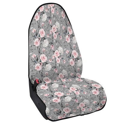 Monochrome Spring Floral Print Waterproof Car Seat Cover