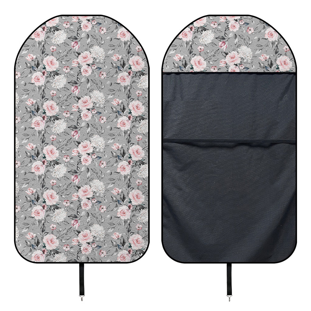 Monochrome Spring Floral Print Waterproof Car Seat Cover