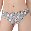 Monochrome Spring Floral Print Women's Panties