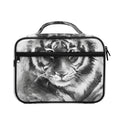 Monochrome Watercolor White Tiger Print Briefcase Bible Bag
