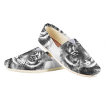 Monochrome Watercolor White Tiger Print Casual Shoes