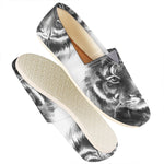 Monochrome Watercolor White Tiger Print Casual Shoes