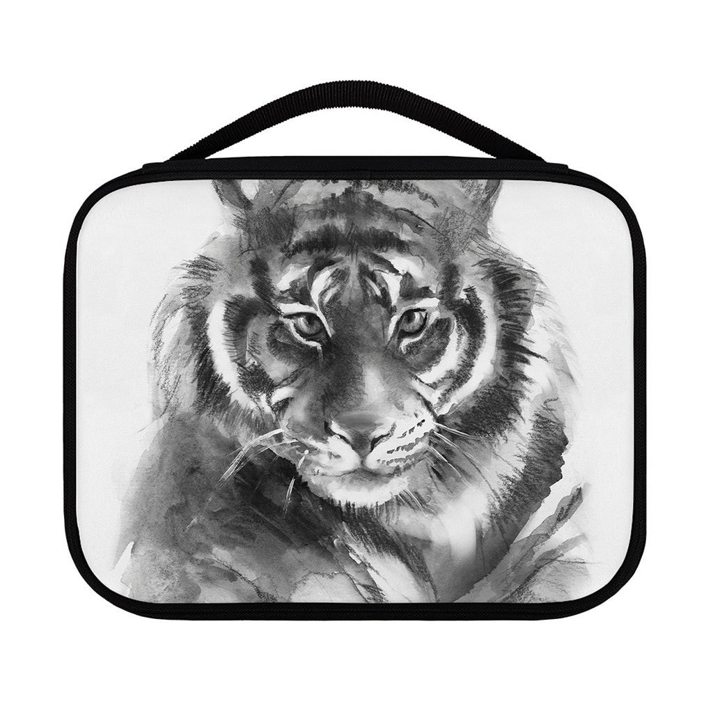 Monochrome Watercolor White Tiger Print Classic Bible Case
