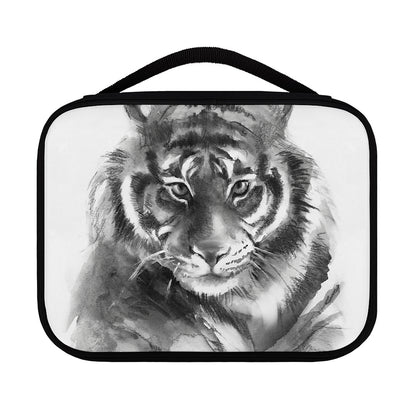 Monochrome Watercolor White Tiger Print Classic Bible Case