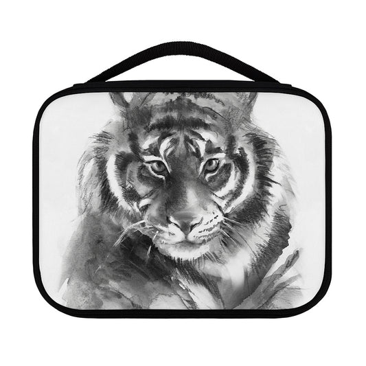 Monochrome Watercolor White Tiger Print Classic Bible Case