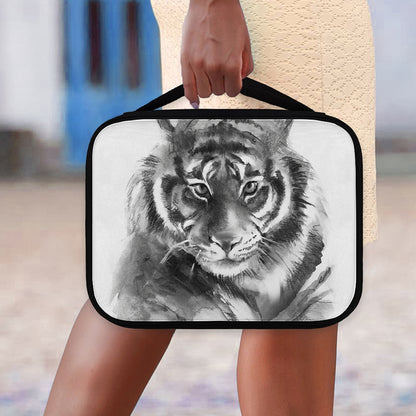 Monochrome Watercolor White Tiger Print Classic Bible Case
