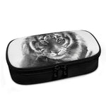 Monochrome Watercolor White Tiger Print Insulin Cooler Travel Case