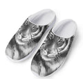 Monochrome Watercolor White Tiger Print Mesh Casual Shoes