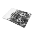 Monochrome Watercolor White Tiger Print Pet Cooling Mat Cover