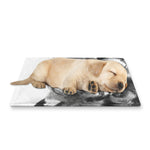 Monochrome Watercolor White Tiger Print Pet Cooling Mat Cover